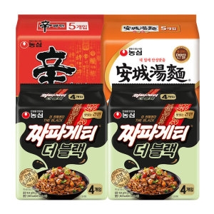 짜파게티더블랙8개 + 신라면5개 + 안성탕면5개