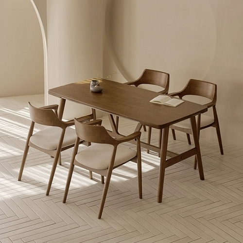 아씨방가구  로엔 패브릭 원목 식탁 1600 (의자4개)