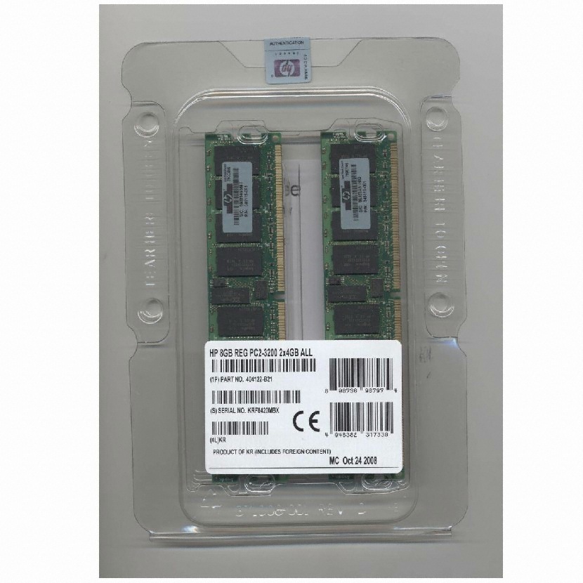 DDR2 8G PC2-3200 ECC/REG 348106-B21 (2x4G)
