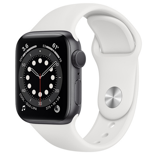 APPLE 워치 시리즈6 44mm 스페이스 그레이 알루미늄 (스포츠밴드, 해외구매)_이미지