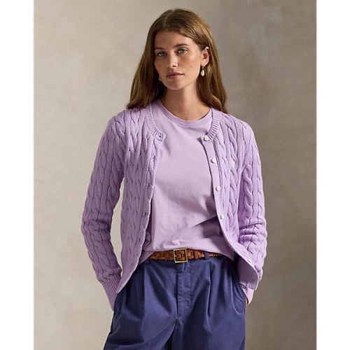 폴로랄프로렌 여성 케이블 니트 코튼 크루넥 가디건 WMPOSWENDW20538500