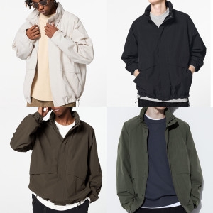 유니클로 남여공용 윈드블럭 스탠드 블루종 473907_이미지