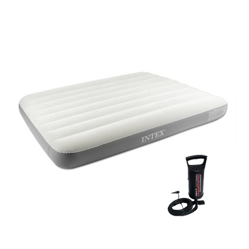 인텍스 에어매트 듀라빔 플러스 더블 핸드펌프 세트 (137x191)_이미지