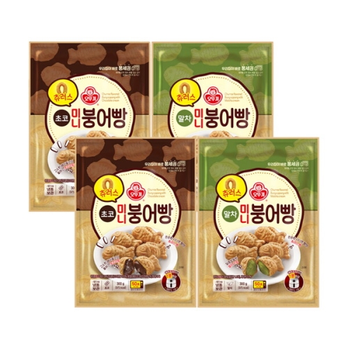 오뚜기 츄러스 미니붕어빵 초코 300g + 말차 300g (2개)