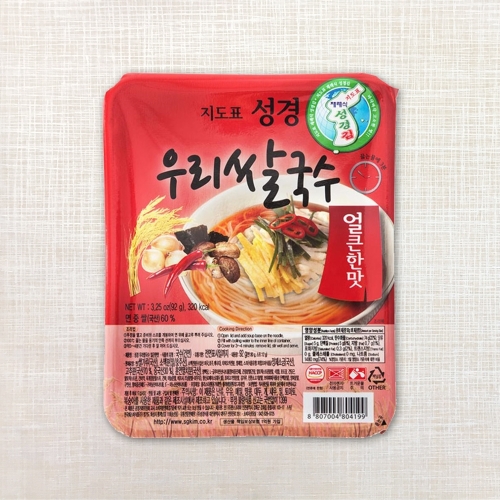 성경식품 지도표 성경 우리쌀국수 멸치맛 92g