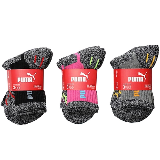 푸마 이중바닥 등산양말 3족 세트 PUE30986 (1세트)_이미지