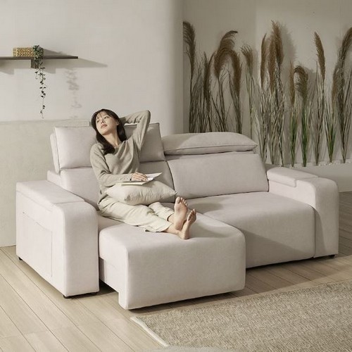 보니애가구 시에나 모션 슬라이드 데이비스 패브릭 소파 3인용_이미지