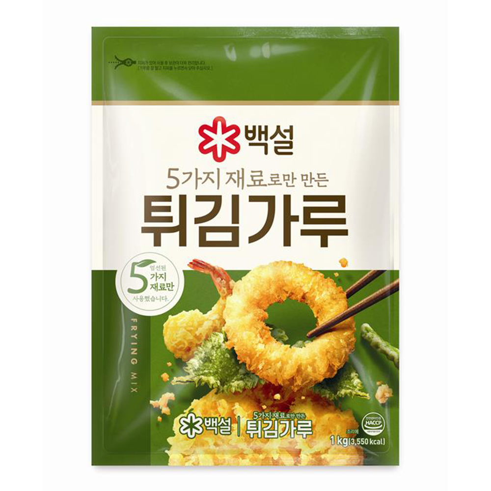 백설 5가지 재료로만 만든 튀김가루 1kg (5개)_이미지