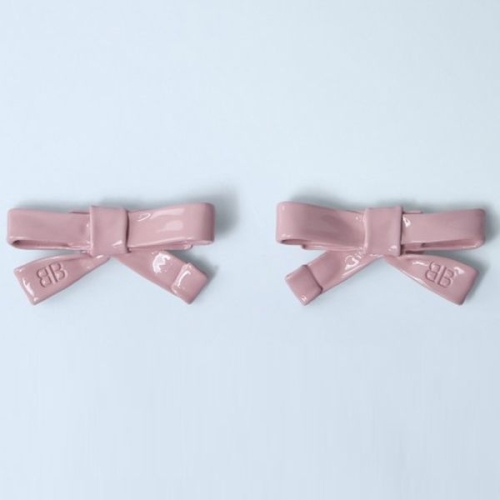 발렌시아가 Bow BB 로고 디테일 보우 모티프 이어링 블랙 835414 TZ99M 1449