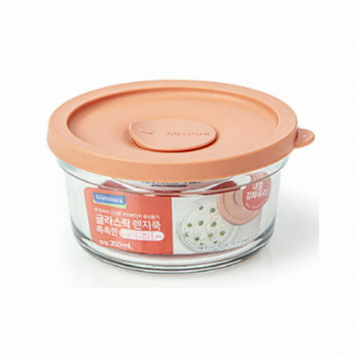 글라스락 ㅤ렌지쿡 촉촉한 햇밥용기 원형 350ml (1개)_이미지