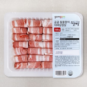 곰곰 돌돌말이 <b>대패</b> <b>삼겹살</b> 500g