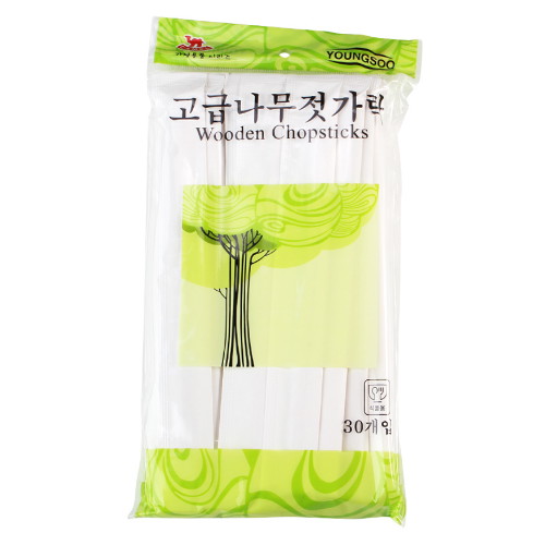 용주 블룸엣홈 일회용 자작나무 젓가락 종이 30개 (5팩(150개))_이미지