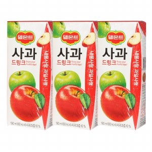 롯데칠성음료 델몬트 사과 드링크 190ml (72개)_이미지