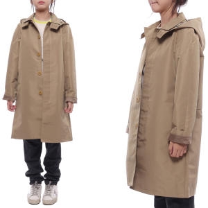 버버리 후드 카 코트 8096185 CAMEL 24F