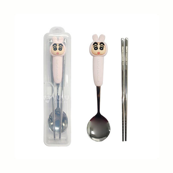 키즈키즈 짱구는못말려 토끼 수저케이스 세트C03384