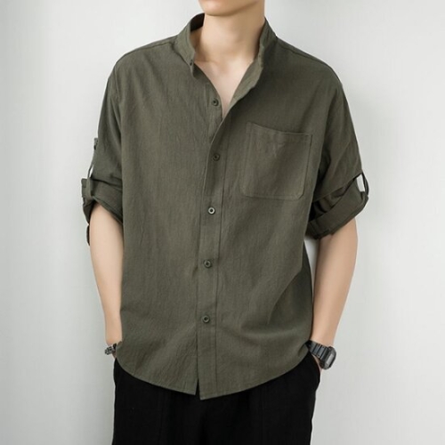 린넨셔츠 7부셔츠 쿨링 여름남방 캐주얼남방 IS JK25