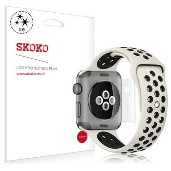 스코코 애플워치3 LTE 42mm 유광 전신 외부필름 2매