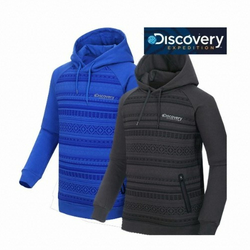 디스커버리 익스페디션 패턴물 웰딩포켓 후드티 (DMHD53361)_이미지