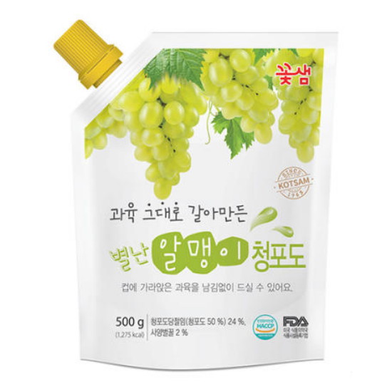 꽃샘식품 별난 알맹이 청포도 500g이미지입니다. 누르면 해당 게시물로 새창이동합니다.