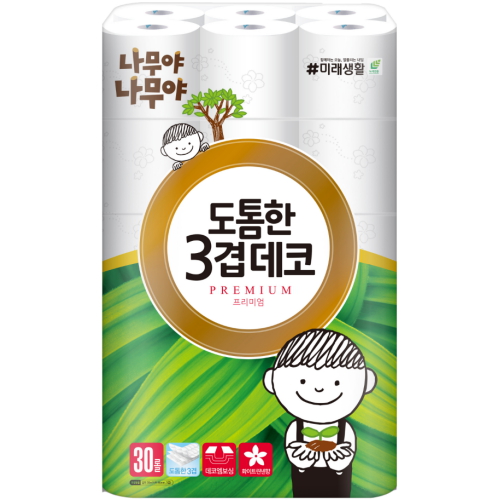 나무야나무야 ㅤ도톰한 3겹 데코 30m (30롤) *1팩_이미지