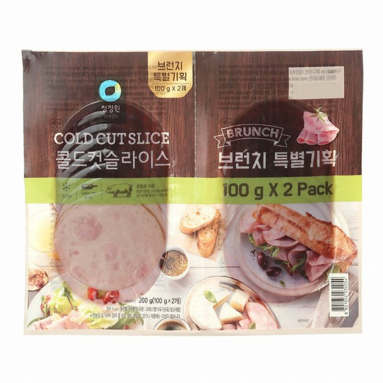 대상 청정원 콜드컷슬라이스햄 100g (2개)_이미지