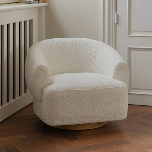 아이엔지홈 베누 부클레 패브릭 암체어 회전의자 1인용