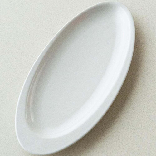 이진 효백자 타원 비대칭접시 33cm_이미지