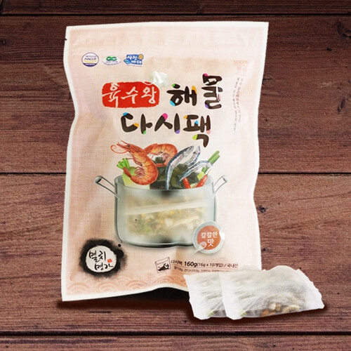 원정씨푸드 육수왕 해물다시팩 칼칼한맛 160g(16gx10입)이미지입니다. 누르면 해당 게시물로 새창이동합니다.