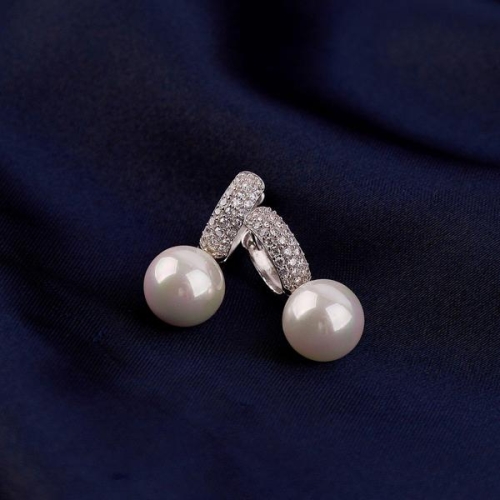 시후주얼리 실버925 시뮬럿다이아 10mm 핵진주 세련스틱귀걸이 WE40DFB