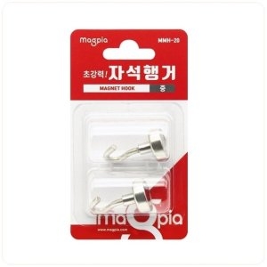 마그피아 초강력 자석행거 중 20mm 2개입 1개 WFB24EC_이미지