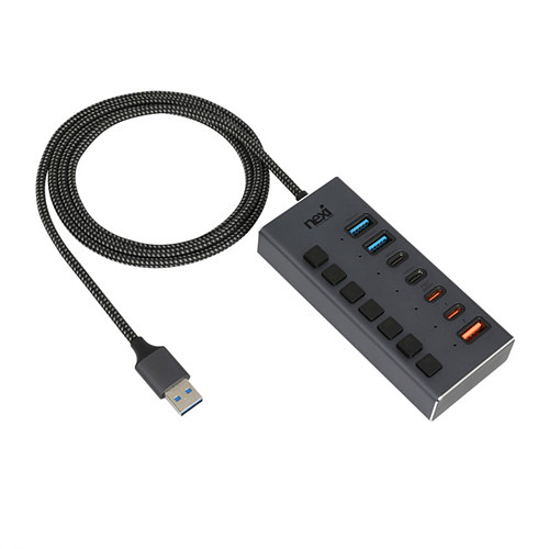리버네트워크 NEXI NX-UH307-22AC-PD (7포트/USB 3.0)_이미지