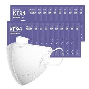 리벤스 자우버탁 에버퓨어 새부리형 마스크 KF94 화이트/특대형 100입_이미지