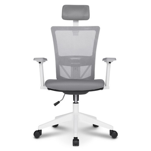 체어포커스 네오와이드 프리미엄 헤더형 조절팔 화이트바디 책상의자 Neo-Y72 (패브릭좌판)_이미지