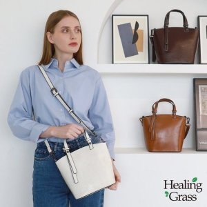 힐링그래스 소가죽 투스트랩 크로스 토트백_HGCL4002BK_이미지