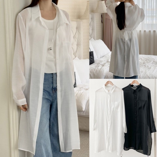 아이우먼 위쉬몰 RD 베러시스루빅포켓롱남방 U464H505 빅사이즈