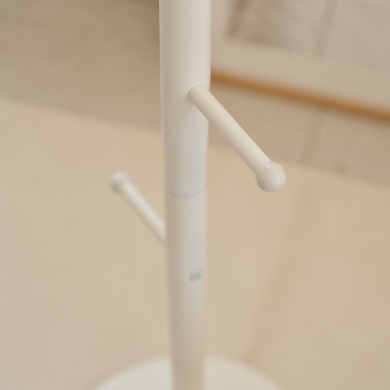 동서가구 롤리 스탠드 이동식 가방걸이 옷걸이 화이트 행거_이미지