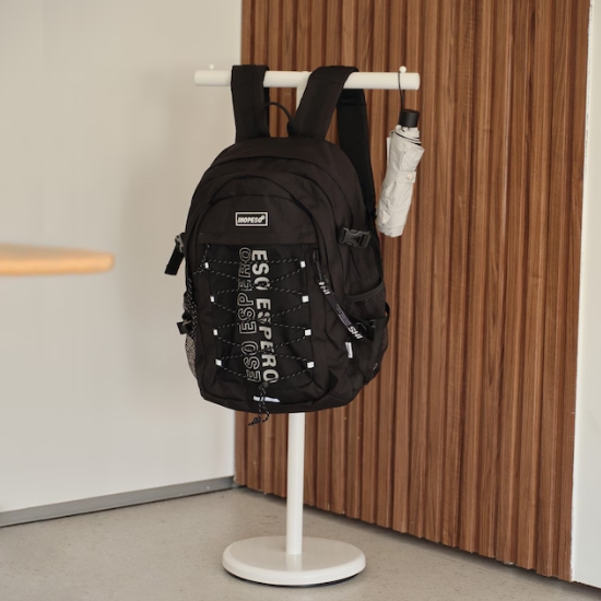 동서가구 롤리 스탠드 이동식 가방걸이 옷걸이 화이트 행거_이미지