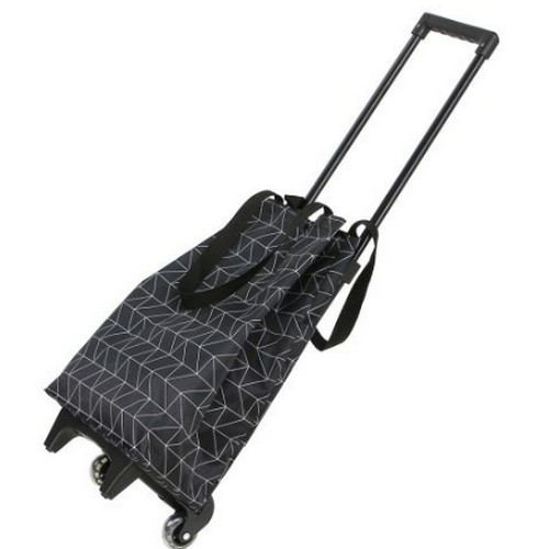 트리 해피리빙 접이식 쇼핑카트 블랙패턴