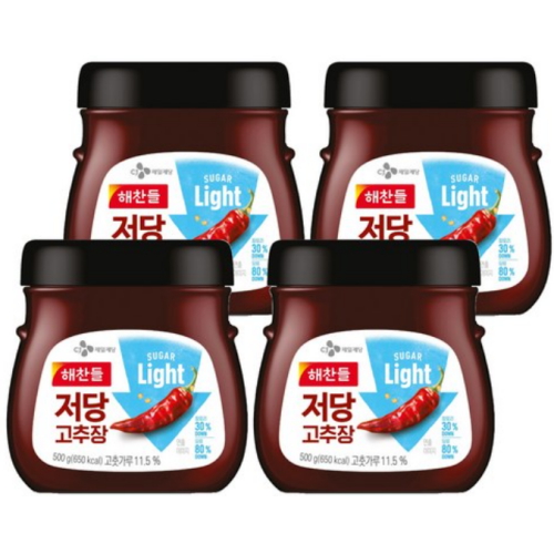 해찬들 저당 고추장 500g (4개)_이미지
