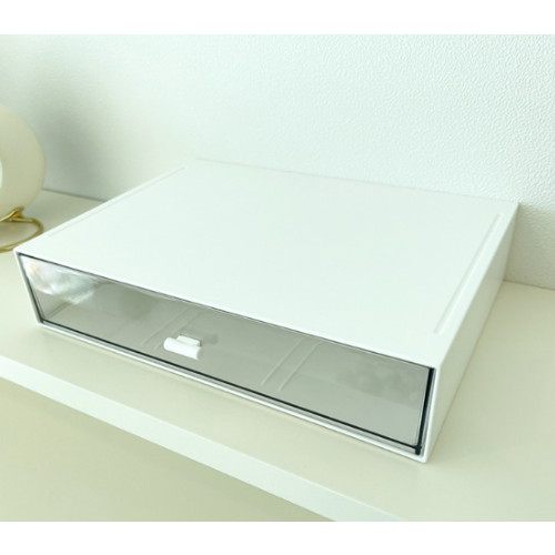 살림을 더하다 화이트 커피, 티백, 미니 서랍보관함 직사각 1칸