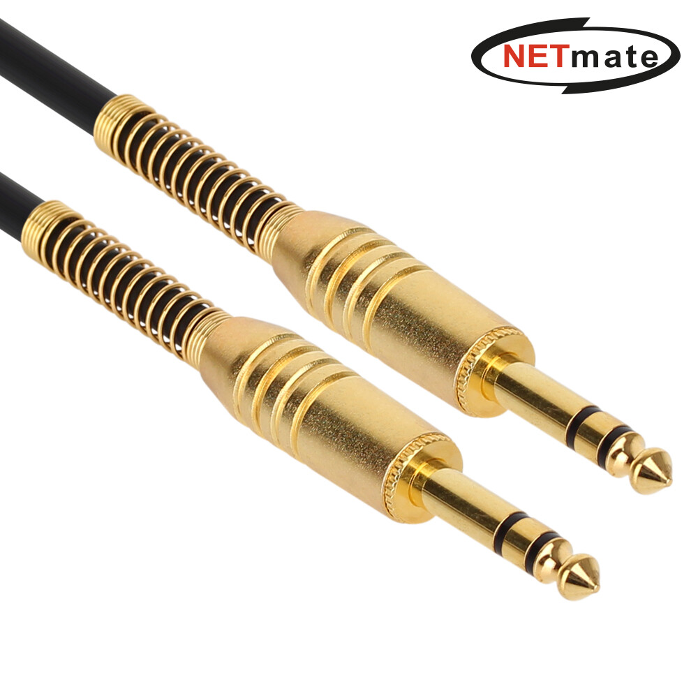 강원전자 NETmate TRS(5.5 Stereo) 마이크 케이블[NMC-AU501S, 1m]