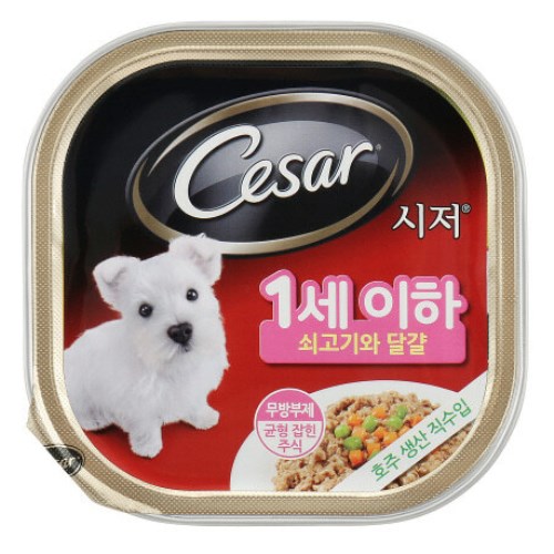 시저 1세이하 쇠고기와 달걀 100g (12개)_이미지