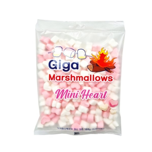 CONFISERIE VAN DAMME 기가 마시멜로우 미니 하트 100g (1개)_이미지