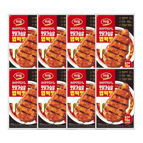 하림 맛닭가슴살 엽떡맛 100g (8개)_이미지