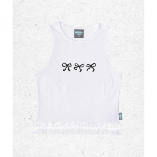 누지 랩스 비디오자키 ltgt VIDEO JOCKEY 리본 세개 슬리브리스 화이트 VJ25F294WH 1368038