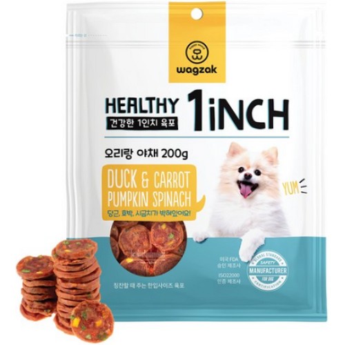 테일즈 와그작 건강한 1인치 육포 오리랑 야채 200g (50g x 4p) (1개)_이미지