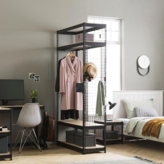 스피드랙 드레스룸 시스템 철제 행거봉1개 3단 행거 700x500 (210cm(높이))_이미지