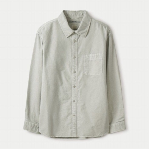 시리즈 남성 피그다잉 솔리드 릴렉스 셔츠_SASFW25001GYL