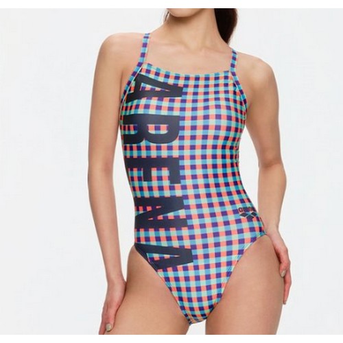 아레나 하이틴체크 원피스 수퍼플라이백 A5BL1PL68ORG_이미지