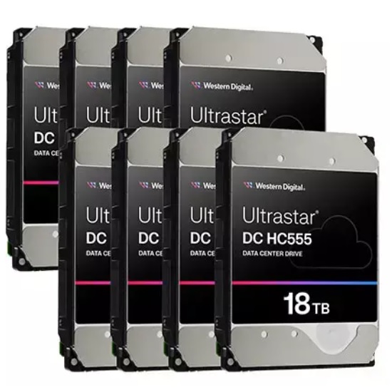 Western Digital Ultrastar DC HC550 패키지 7200/512M WUH721818ALE6L4 (8x18TB)_이미지